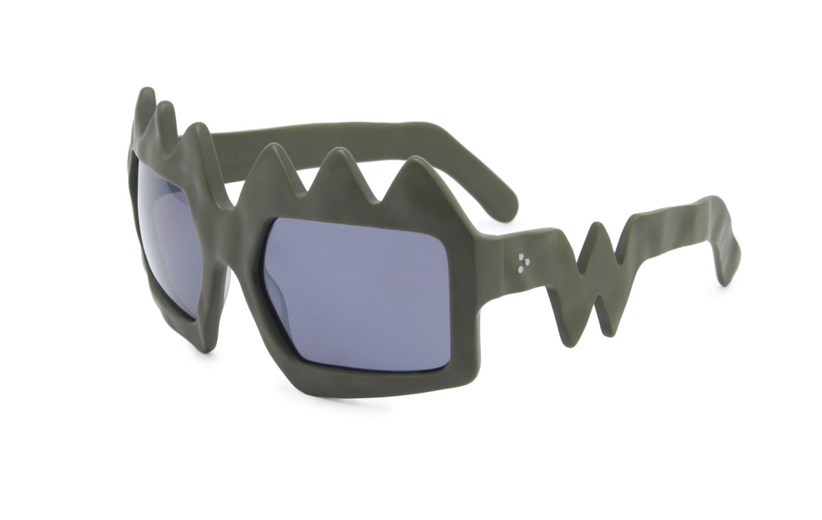 FAKBYFAK x Walter Van Beirendonck Couture sunglasses Bliksem Sunglasses. Military Green Code: 09/13/04