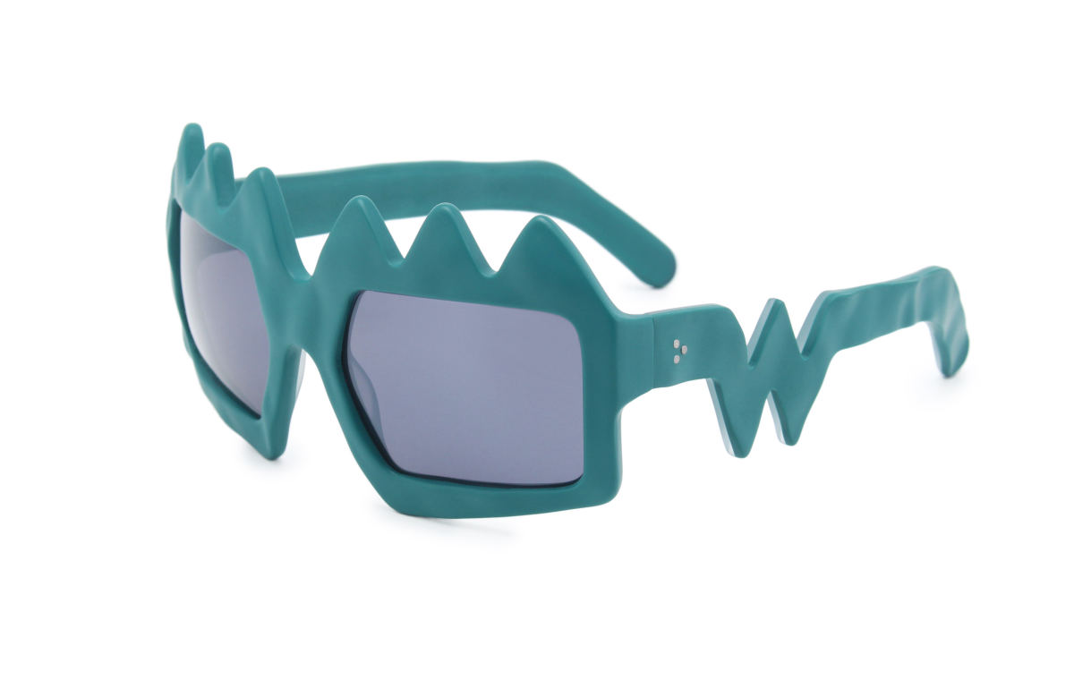 FAKBYFAK x Walter Van Beirendonck Couture sunglasses Bliksem Sunglasses. Petrol Green Code: 09/13/05