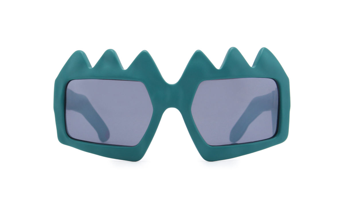 FAKBYFAK x Walter Van Beirendonck Couture sunglasses Bliksem Sunglasses. Petrol Green Code: 09/13/05