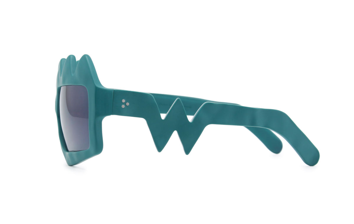 FAKBYFAK x Walter Van Beirendonck Couture sunglasses Bliksem Sunglasses. Petrol Green Code: 09/13/05