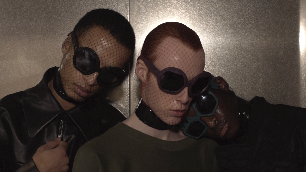 FAKBYFAK x Walter Van Beirendonck Couture sunglasses Donder Sunglasses. Purple Code: 09/14/03